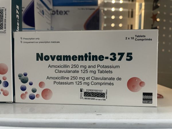 Novamentine 375 mg Tablets | Amoxicillin + Clavulanate Potassium Antibiotic