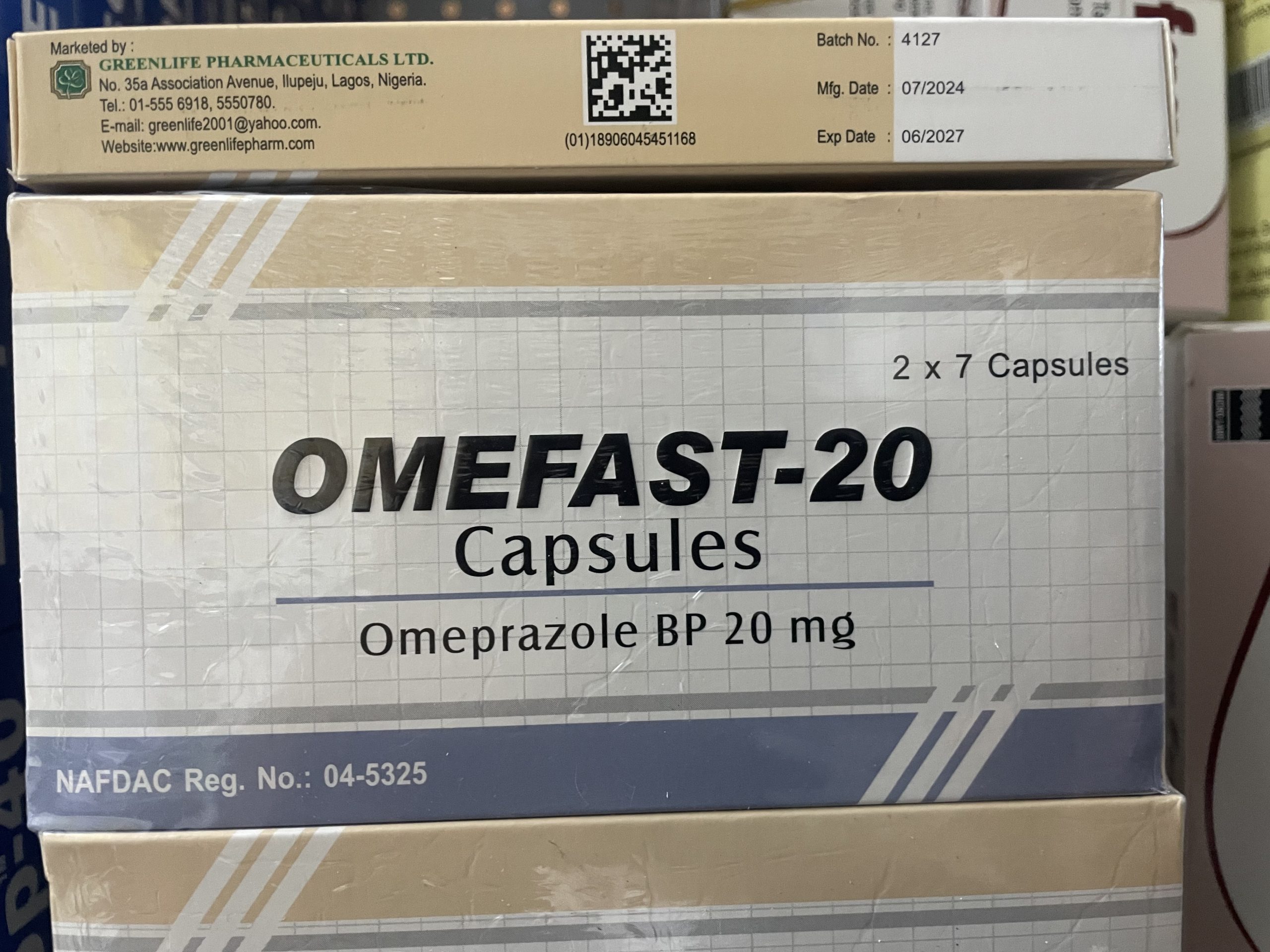Omefast-20mg Capsules | Omeprazole BP 20mg |