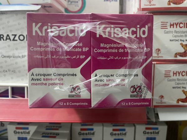 Krisacid Antacid Suspension 100 ml / Chewable Tablets