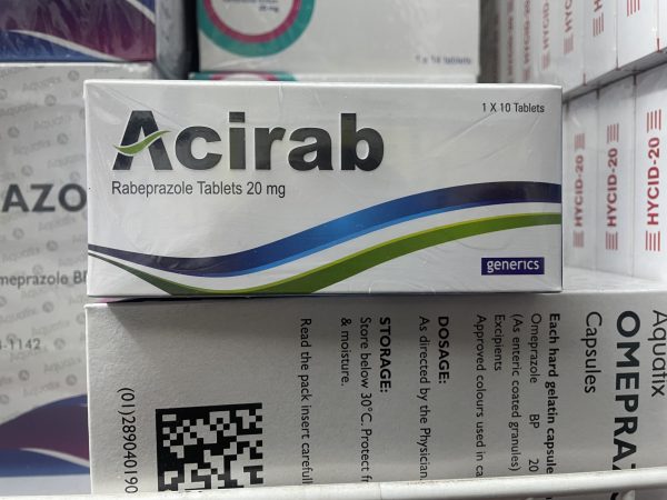 Acirab 20 mg (Rabeprazole) Tablets GERD, Ulcers & Reflux Disorders | Prescription Required