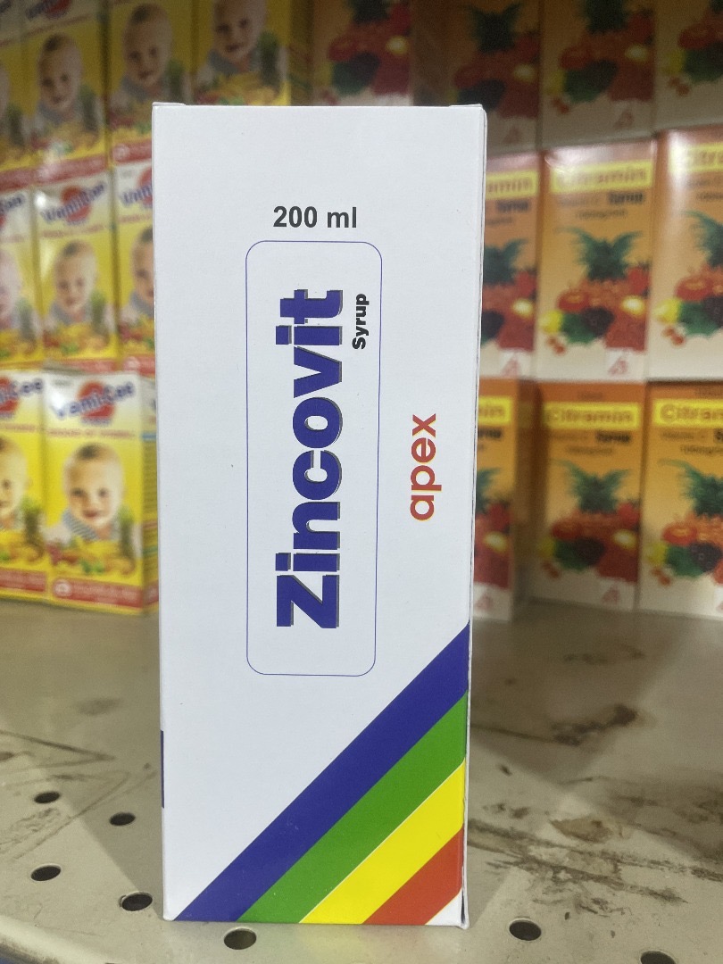 Zincovit Syrup Apex 200ml – Multivitamin & Multimineral Supplement with Zinc for Immunity, Energy & Growth