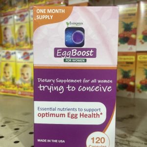 Evergreen EggBoost for Women – Fertility & Egg Health Support Supplement (120 Capsules)
