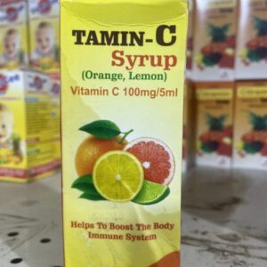 TAMIN-C Vitamin C Syrup - 100mg/5ml Orange Lemon Flavor - Immune System Support - 100ml
