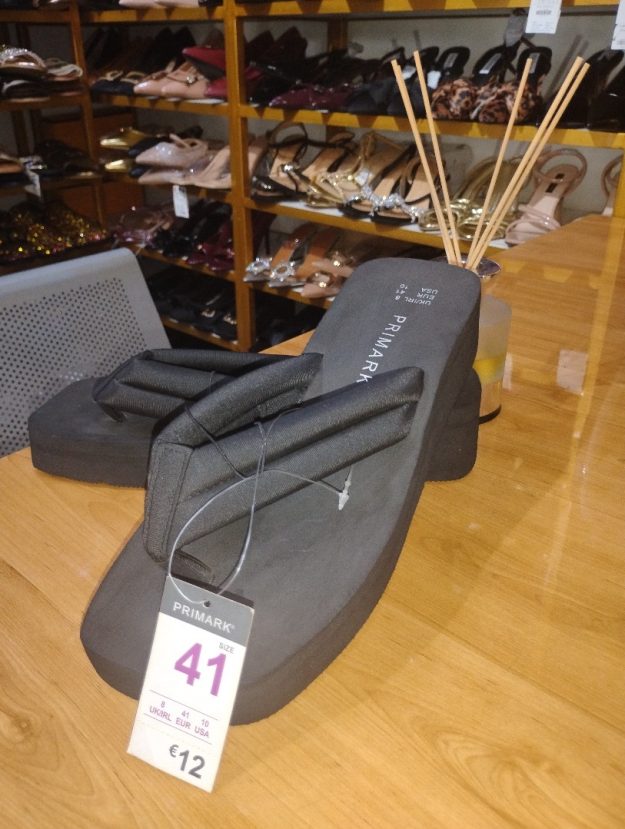 Women’s Black Platform Flip Flops – Chunky Wedge Sandals by Primark