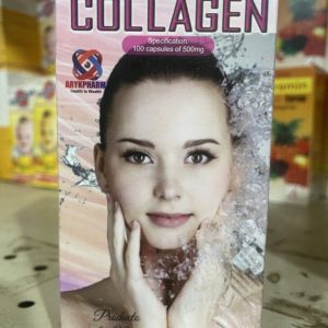 Natural Collagen Supplement - 500mg, 100 Capsules - Supports Skin, Hair, Nail & Joint Health