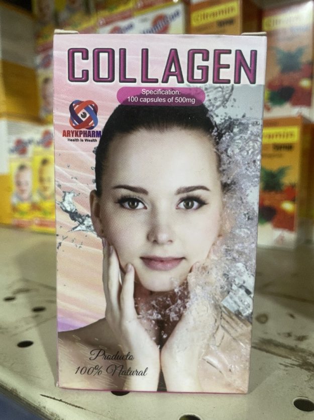 Natural Collagen Supplement - 500mg, 100 Capsules - Supports Skin, Hair, Nail & Joint Health