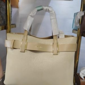 Elegant Beige Structured Tote Bag for Women – Premium Faux Leather Handbag by Chrisbella