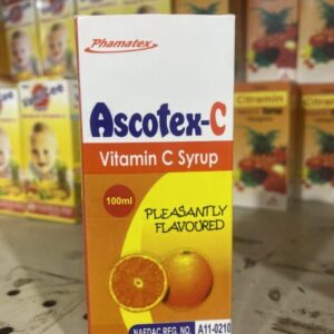 Ascotex-C Vitamin C Syrup - Pleasant Flavor - 100ml Immune System Support
