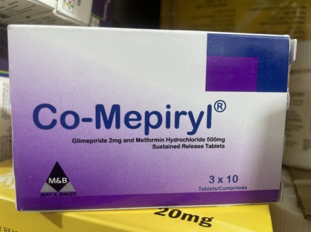 Co-Mepiryl Tablets - Glimepiride 2mg & Metformin HCl 500mg SR - 30 Tablets